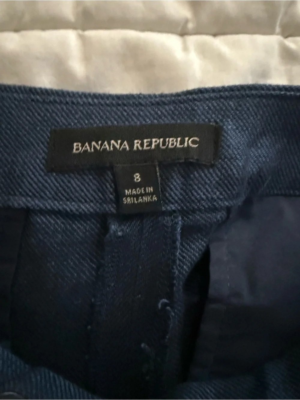 Banana Republic Blue Linen Cargo Pants – Slim Utility Trousers